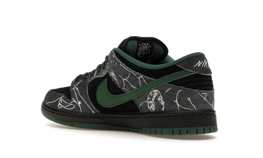 Dunk Low SB x There Skateboards "Black Gorge Green"