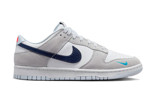 Dunk Low "White Grey Navy Aqua"