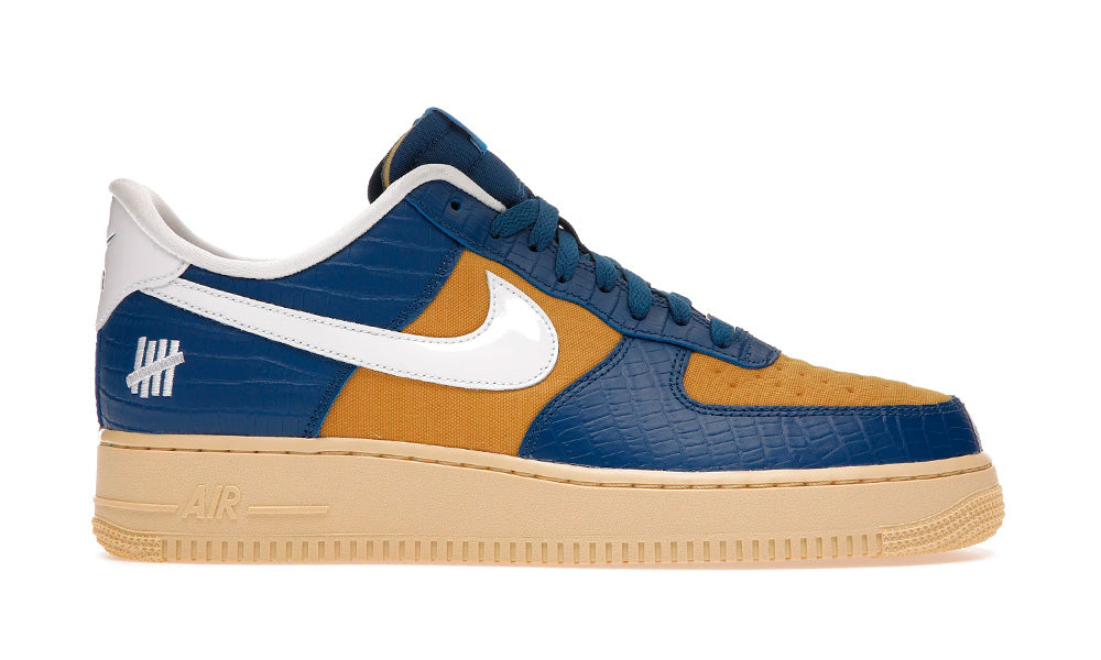 Air Force 1 x UNDEFEATED "5 On It - Blue Yellow Croc"