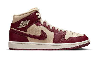 Air Jordan 1 Mid Split "Beach Cherrywood Red"