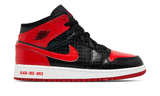 Air Jordan 1 Mid "Bred Text"