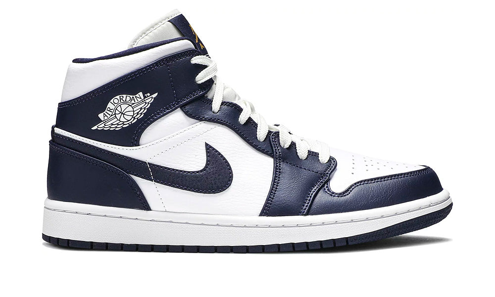 Air Jordan 1 Mid "Obsidian Metallic Gold"