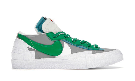 Blazer Low x sacai "Medium Grey Classic Green"